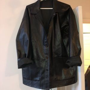 Faux-leather light vest